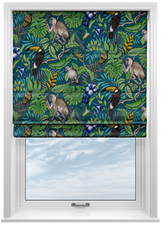 Rain Forest, Lagoon - Roman Blind